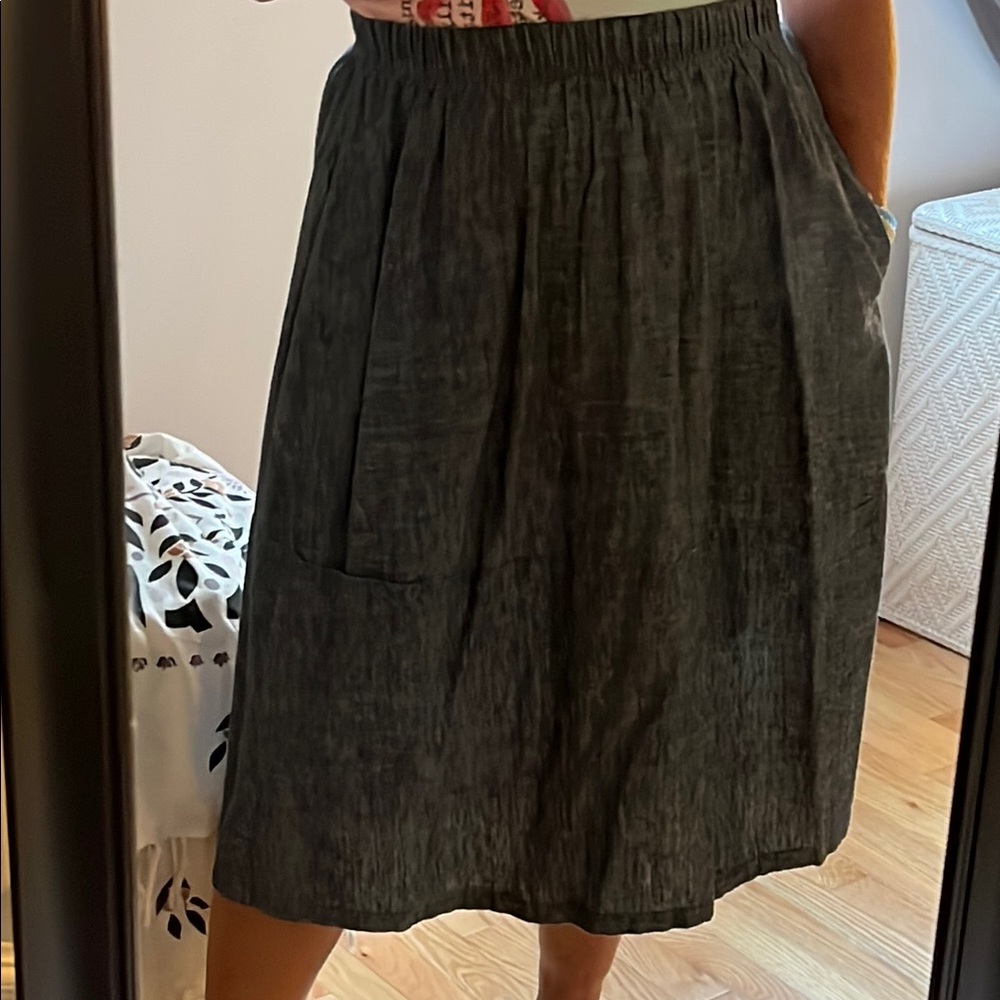 Eileen Fisher chambray skirt size PM